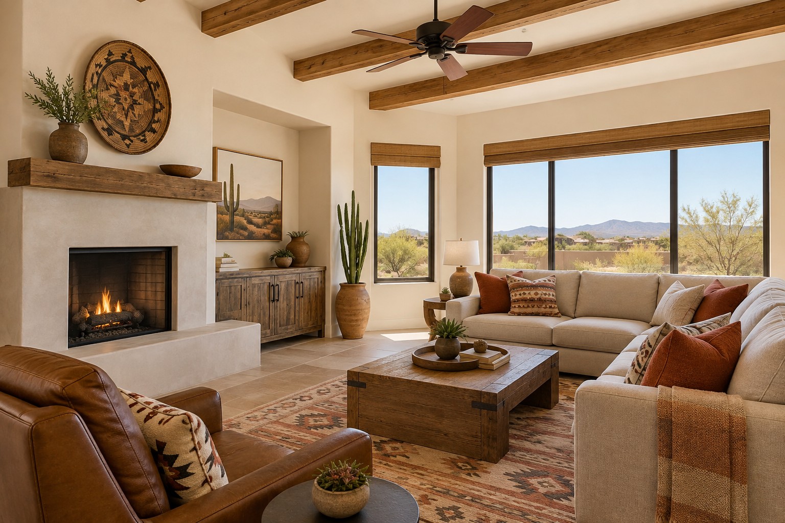A Phoenix, AZ home living room, illustrative